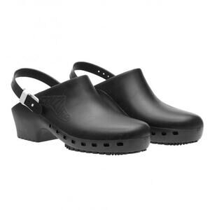 Calzuro Classic Slingback Clog with Straps Non-slip in Black, Size 38 / 39